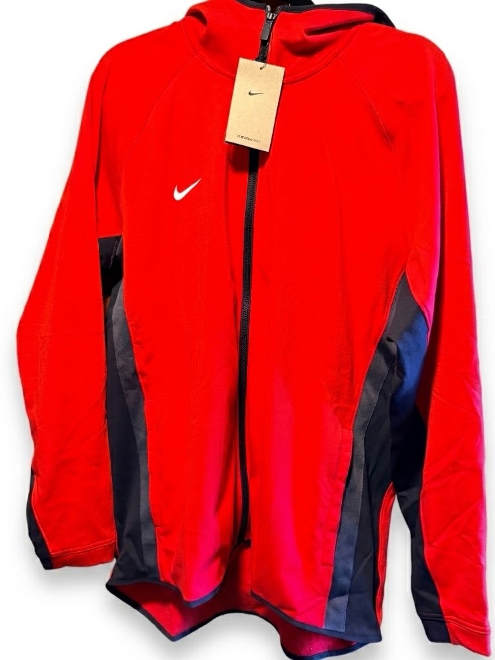 Nike Men’s Red and Black Full-Zip Performance Jacket